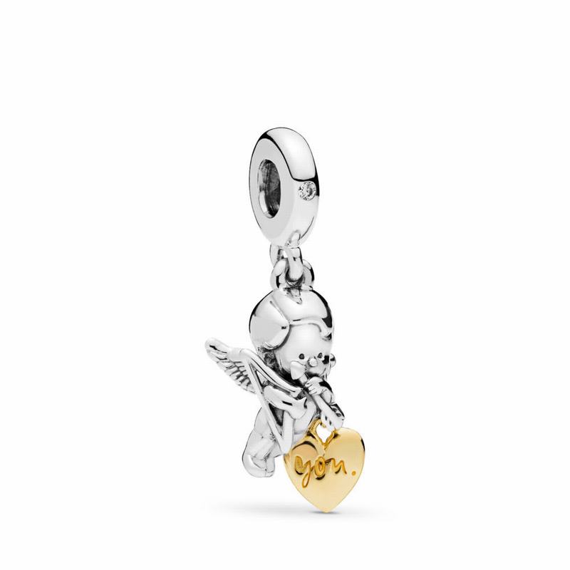 Pandora Shine™ Cupid & You Charm Ireland - Pandora Shine/Sterling Silver/Cubic Zirconia - 209564DWB